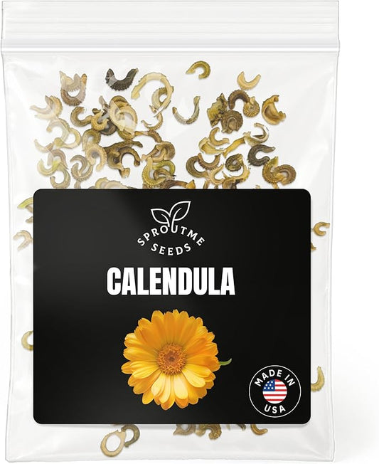 Calendula Seeds for Planting – 150+ Non-GMO Heirloom Pacific Beauty Flowers, Edible Petals & Pollinator Garden Plant (Calendula officinalis)