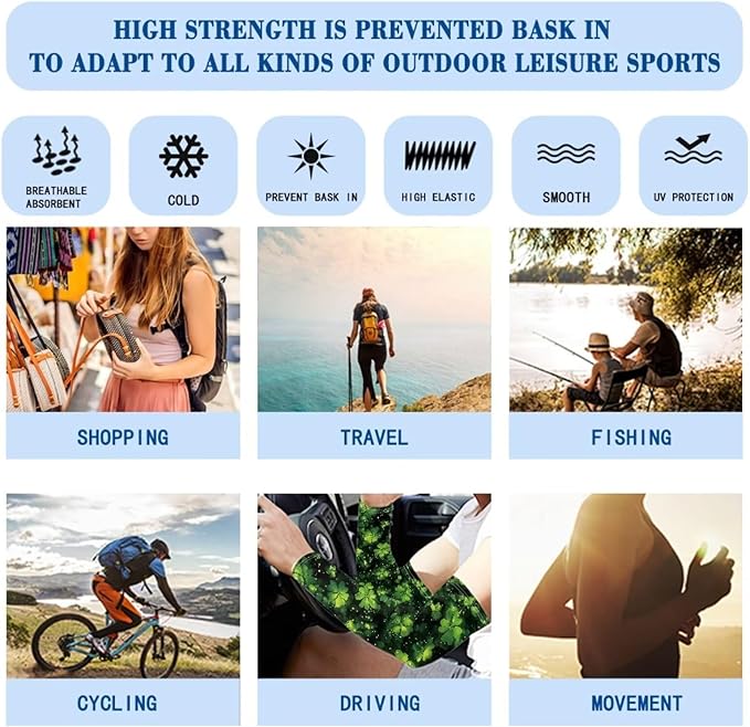 Binienty Unisex Arm Sleeves for Driving, Golf, Cycling, Sports, UV Protector Cooling Arm Sleeves Cover