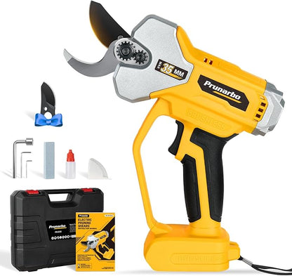Electric Pruning Shears Cordless Compatible with DEWALT 20V Battery,1.4 Inch(35mm) Cordless Pruner Brushless Tree Trimmer Branch Cutter Garden Tool LCD Display & SK5 Blades(Only Pruner Body)