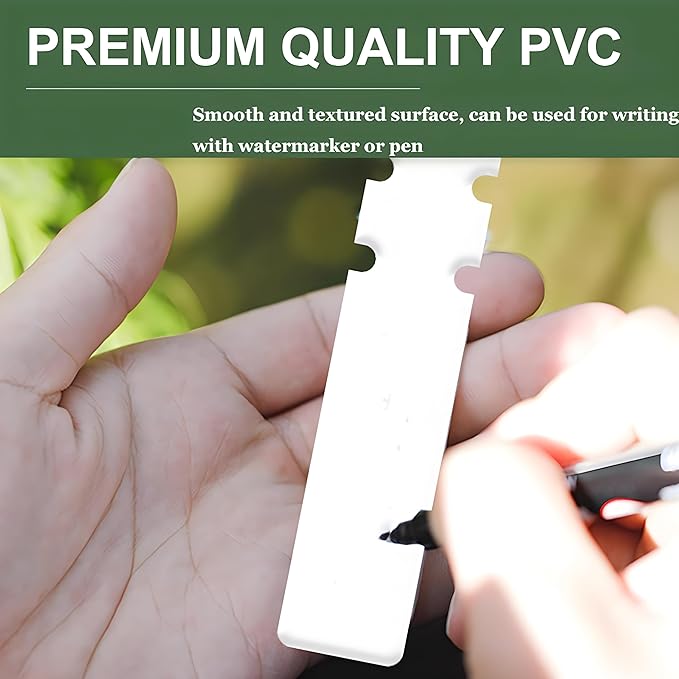 200Pcs Green Plant Labels Plant Tags Wrap Around Hanging Tags Adjustable Outdoor Nursery Garden Labels Sun-Proof Reusable Tree Markers with 2pcs Waterproof Permanent Marker Pen (200pcs White)