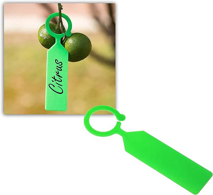 Plastic Garden Hanging Plant Tags 100pcs 11x2.5cm - Kare & Kind 100x Ring Tag Hanging Plant Labels - Colorful Plastic Plant Hook and Tree Tags