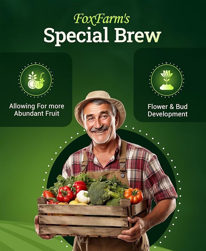 FoxFarm Grow Big Hydroponic Plant Food - 3-2-6 Liquid Plant Fertilizer for Lush Vegetative Growth in Hydroponic Systems - Liquid Concentrate with Earthworm Castings & Micronutrients - 1 Gallon