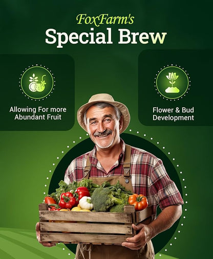 FoxFarm Grow Big Hydroponic Plant Food - 3-2-6 Liquid Plant Fertilizer for Lush Vegetative Growth in Hydroponic Systems - Liquid Concentrate with Earthworm Castings & Micronutrients - 1 Pint
