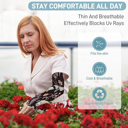 Gardening Sleeves for Women Farm Sun Protection Thorn Proof Cooling Arm Sleeves to Cover Arms for Garden Sports