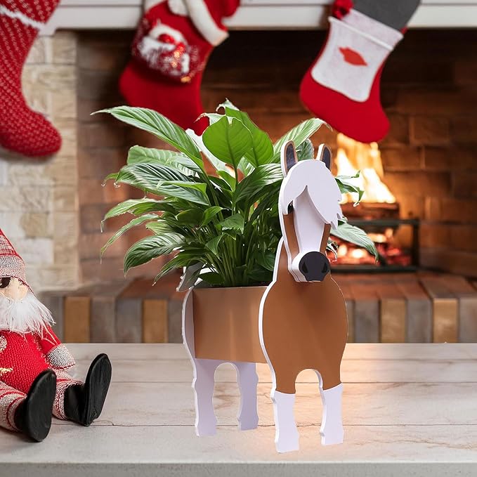 Horse Gifts for Women,Horse Planter Plant Pot,Cute Horse Flower Pots for Outdoor Garden Decoration,Christmas or Birthday Gifts for Women,Office Home Decor Small Horse