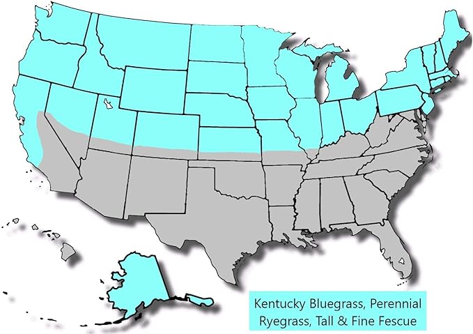 Jacklin Seed - Heisman Mix | 85% Kentucky Bluegrass, 15% Perennial Ryegrass | Certified Grass Seed (50 lbs (20,000 sq ft))