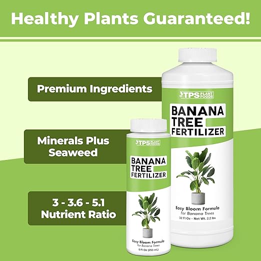 Banana Tree Fertilizer – Liquid Fertilizer for All Banana Tree Varieties, Supports Growth & Fruiting, 1 Gallon