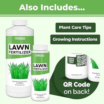 TPS NUTRIENTS Lawn Fertilizer for All Grass and Lawn Types, Liquid Plant Food, 1 Gallon (128 oz)