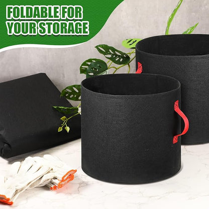 72 Pack 5 Gallon Plant Grow Bags Fabric Pots Bulk Aeration Heavy Duty Nonwoven Fabric Plant Pots with Handles Thick Vegetable Grow Nursery Buckets for Gardening Plants Flowers Fruits Vegetables Potato