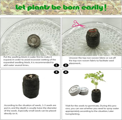 255 Pcs 30mm Peat Pellets Seed Starter Soil,Compressed Seed Starting Soil for Seed Starting of Plants, Fruits, Vegetables, Flowers, Easy Planting and Transplanting for Efficiency (255)