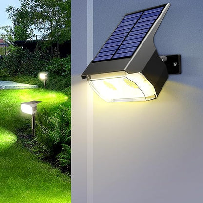 Solar Spot Lights Outdoor,IP65 Waterproof 48LED Path Lights with 3 Lighting Modes, Garden Yard Pathway Pool Wall Lights (Warm White, 6 Pack)