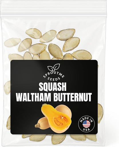 Butternut Squash Seeds for Planting – 50+ Sweet Winter Squash Seeds, Non-GMO Heirloom, High Germination, Long Storage Variety (Cucurbita moschata)