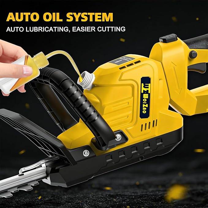 Cordless Hedge Trimmer Compatible with DEWALT 20V MAX Battery, 20-Inch Electric Hedge Trimmer 2000RPM 180° Rotatable Head, Brushless Bush Shrub Trimmer(Battery Not Included)