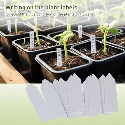 Garden Plant Labels, 4 Inch Plastic Stakes, 42 Pack, Name Tags for Seedlings and Outdoor Plants