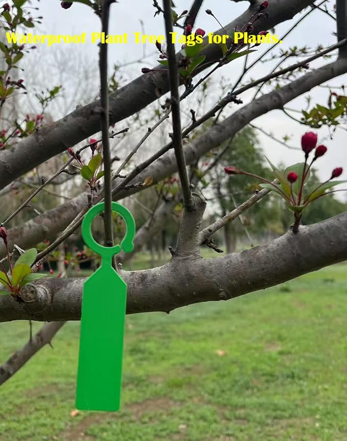 90 Pcs Plastic Garden Hanging Plant Tags Plant Markers, Flower Label/Plant Tree Tag s Plant Name/Nursery Gardening Decoration Hanging Tag s (Green)