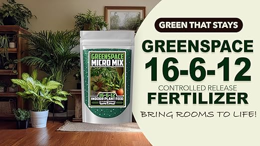 Fertilizer Commercial Grade | GreenSpace 16-6-12 | 5 Ounces | Custom Professional Plant Mix Blend | Indoor Foliage Feed | Controlled Release Granular | Low-Light Houseplants