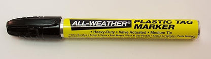 Orange Plastic Plant Label with Copper Wire Attachments and All Weather Marker (Pack of 100)