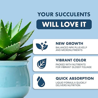 Succulent Plant Food – Gentle Liquid Fertilizer for Succulents & Cactus, 8 oz