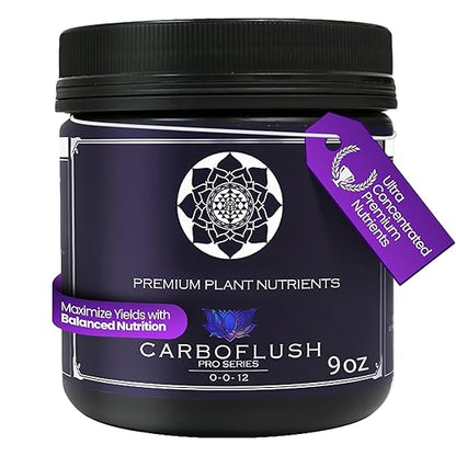 CarboFinish – Sweetener & Flush for Harvest Stage, Enhances Resin, Oil, and Potency – Natural Nutrient Powder for Soil, Hydroponics & Coco Coir – Premium Fertilizer, Indoor/Outdoor Use – 9 oz