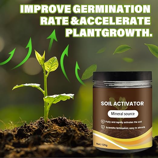 Soil Activator for Plants, 120g Soil Pro Activator, Nauticos SoilActivator, Organic Water-Soluble Formula for Optimal Nutrient Uptake & Root Development, Enhance Growth for Vegetables & All Plants