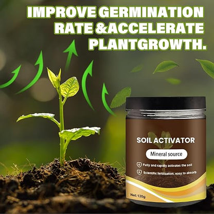 Soil Activator for Plants, 120g Soil Pro Activator, Nauticos SoilActivator, Organic Water-Soluble Formula for Optimal Nutrient Uptake & Root Development, Enhance Growth for Vegetables & All Plants