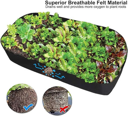 Fabric Raised Garden Bed, 2ft x 4ft Garden Grow Bags Planting Bed Rectangle Garden Containers for Vegetables Plants Flowers Outdoor
