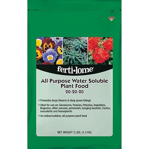 Fertilome (11722) All Purpose Water Soluble Plant Food 20-20-20 (3 lb.)