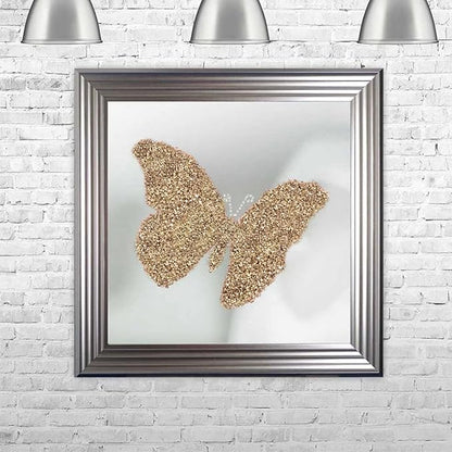 HappyFiller 1.3LB Fine Gold Crushed Glass Sand Broken Pieces Crush Terrarium Stones for Resin Arts,Vase Filler,Candle Holder Small Gravel,DIY Photo Decor or More Crafts Projecting