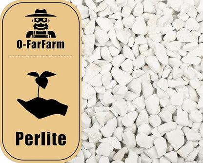 Chunky Perlite Bulk, Horticultural Pearlite Coarse Perlite for Plants Indoor, Additive Conditioner Mix, Improve Drainage and Ventilation, Help Root Growth (5-10mm, 2qt)