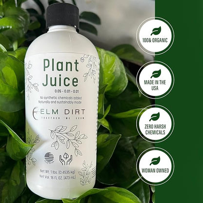 Elm Dirt Plant Juice Organic Fertilizer for All Plants - Indoor or Outdoor (32 oz Bottle)