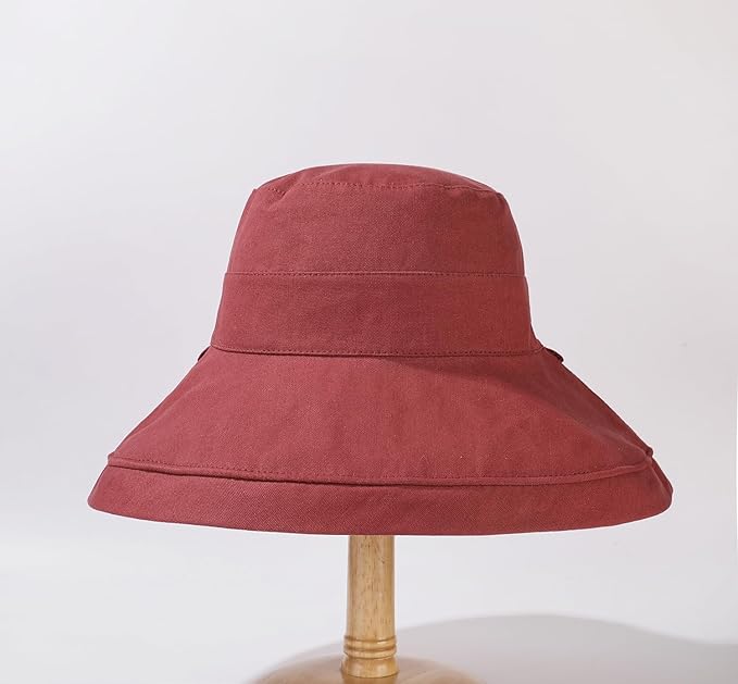 Wide Brim Women Sun Hat Summer Beach Bucket Fishing Hats Metal Wired Edge Packable UV Protection for Hiking Garden Travel