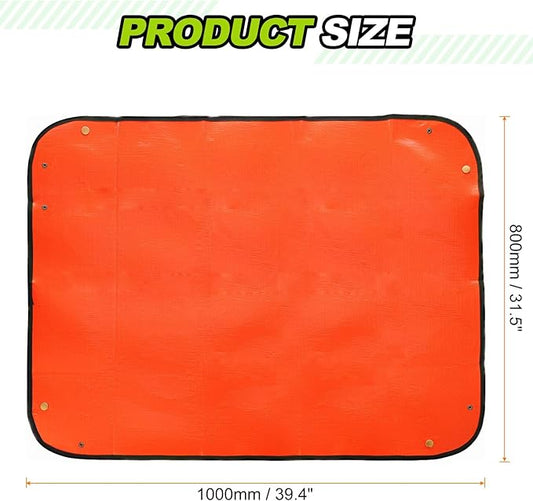 HARFINGTON 2pcs Repotting Mat 31.5" x 39.4" PE Cloth Waterproof Plant Repotting Mat Foldable Portable Gardening Potting Tray with Metal Buckle for Indoor Plant Change Soil Watering, Yellow