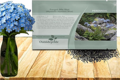 Outsidepride Blue Forget Me Not Seeds - 5000 Pcs Low Growing, Self-Sowing Perennial Flower Seeds for Planting Dense Blue Blooms & Upright Growth Habit for Meadows, Pollinator & Cottage Gardens