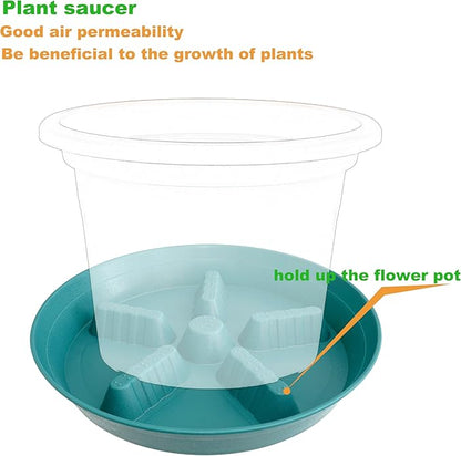4 Pack Plant Saucer 12 inch, 8 10 14 17 inch, Plant Stand Plastic Plant Saucers for Indoors Outdoor, Heavy Duty Flower Saucers for Potted Plants, Pot Saucers for Plants, Grow Bags Saucers