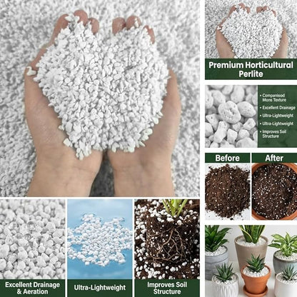 30QT rganic Perlite Horticultural Soil Amendment for Plants and Enhanced Drainage Enhanced