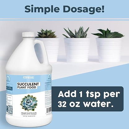 Succulent Plant Food – Gentle Liquid Fertilizer for Succulents & Cactus, 1 Gallon