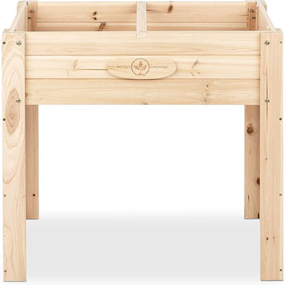 Boldly Growing Cedar Raised Planter Box with Legs – Elevated Wood Raised Garden Bed Kit – Grow Herbs and Vegetables Outdoors – Naturally Rot-Resistant - Unmatched Strength Lasts Years (31x20)