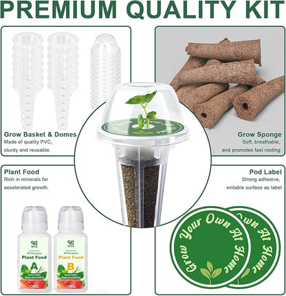 Pepper Seed Pod Kit, with Serrano, Cayenne, Jalapeño, Bell, Anaheim, Banana Pepper, Grow Anything Seed Pod Kit Compatible with All Hydroponics (8-Pod)