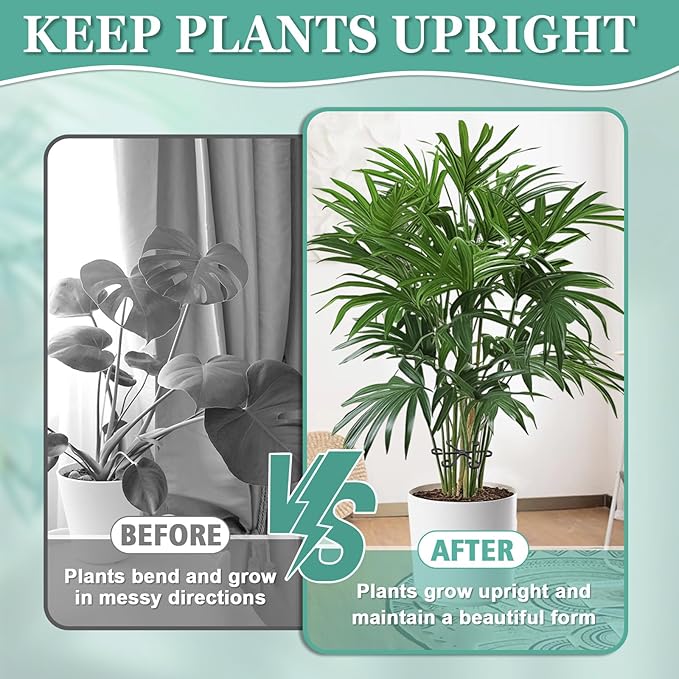 32pcs Plant Stem Support, Plant Support for Indoor Plants, Climbing Houseplant Stem Holders, Reusable Plant Stabilizer, Plant Accessories Indoor