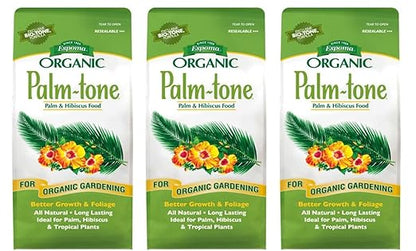 Espoma Organic Palm-Tone 4-1-5 Natural & Organic Plant Food; 4 lb. Bag; Organic Fertilizer for Palm, Hibiscus, & Tropical Plants - Pack of 3