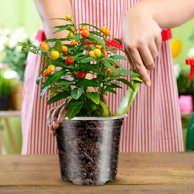 Wironlst 36 Packs 4 Inch Clear Nursery Pots for Plants, Transparent Plastic Pots for Plants with Drainage Holes Durable Seed Starter Pot Flower Pots with 36 Plant Labels