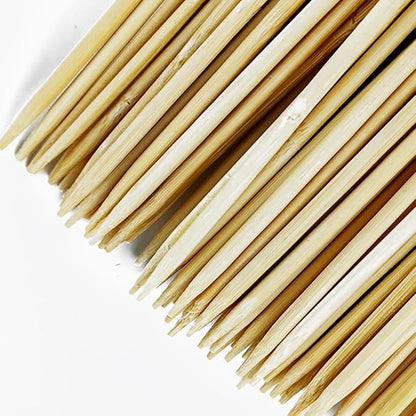 TIHOOD 100PCS 18" Wooden Garden Stakes with 100PCS 4" Garden Ties, Green Bamboo Sticks, Floral Plant Support, Tomato Stakes (Natural)