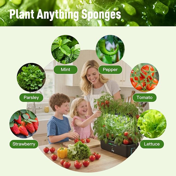 125 pcs Hydroponic Grow Sponges Seed Pods Replacement, Compatible with AeroGarden iDOO and Most Hydroponic Systems. Rapid Rooting Nursery Sponges.