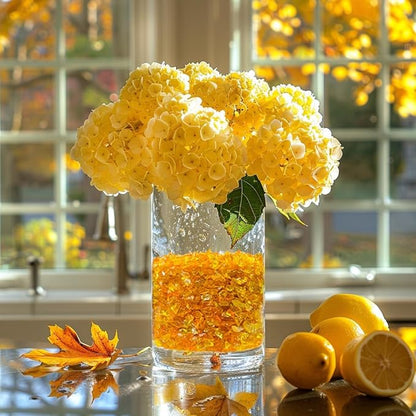 HappyFiller Easter Decoration 1.3 LB Crushed Glass Sand Broken Pieces 3-8mm Terrarium Mini Stones, Epoxy Resin Art Craft,Plant Topper Dressing,Vase Filler,Candle Holder Decor,Bright Orange
