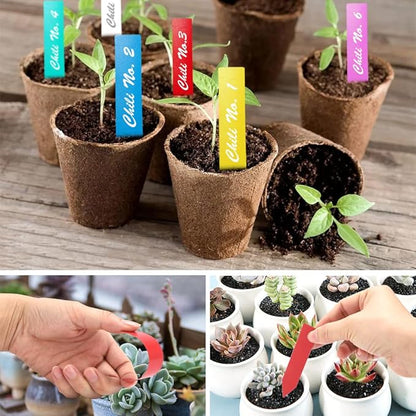 300 Pcs Plant Labels，6 Colors 4 Inch Plastic Plant Name Tags for Seedlings Garden Labels Markers Nursery Waterproof Plant Tags Seed Labels Plant Markers