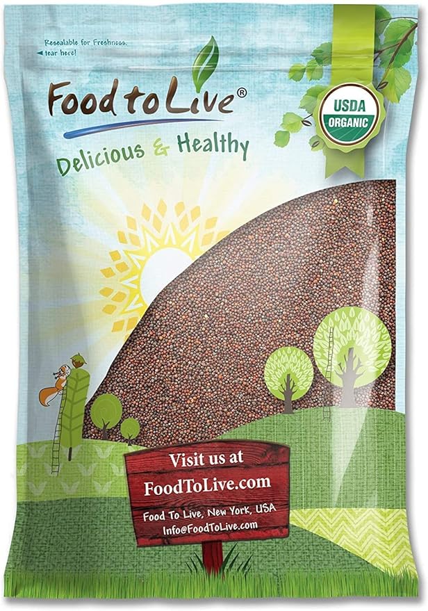 Food to Live Organic Broccoli Seeds for Sprouting, 12 Pounds – Non-GMO, Vegan, Kosher, Sirtfood, Bulk. Rich in Sulforaphane, Vitamin C. Grow Sprouts, Microgreens for Salads, and Sandwiches