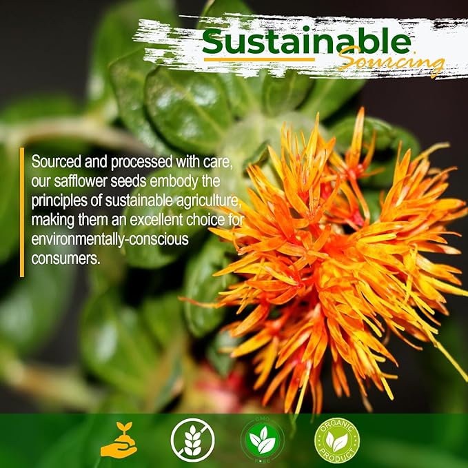 Old Potters Wildlife Safflower Seed for Wildlife Bird Feeding, Non-GMO and USA Small Farm Grown, 6 lbs