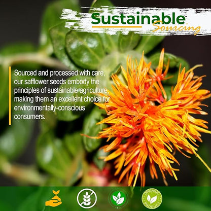 Old Potters Wildlife Safflower Seed for Wildlife Bird Feeding, Non-GMO and USA Small Farm Grown, 6 lbs