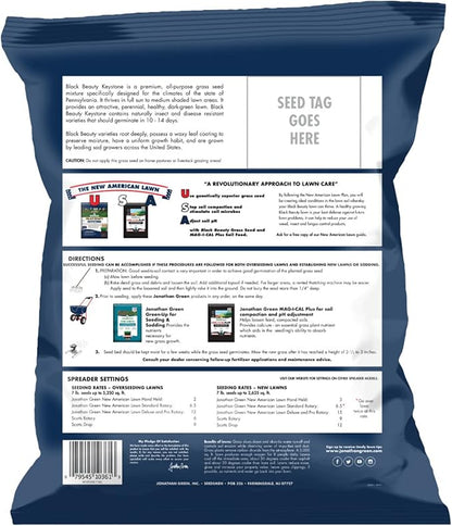 Jonathan Green (10361) Black Beauty Keystone PA Grass Seed (Made for Pennsylvania) - Cool Season Lawn Seed (7 lb)