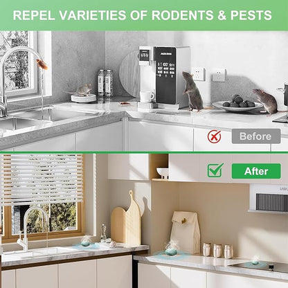 24PCS Mouse Rodent Repellent, Natural Mouse Repellent Peppermint Oil for Mice, Rats, Squirrels, Spiders and Pests, Keeps Pests Away Effectively from Garden & Home, Indoor & Outdoor Use